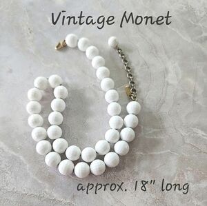 Vintage Monet White Necklace